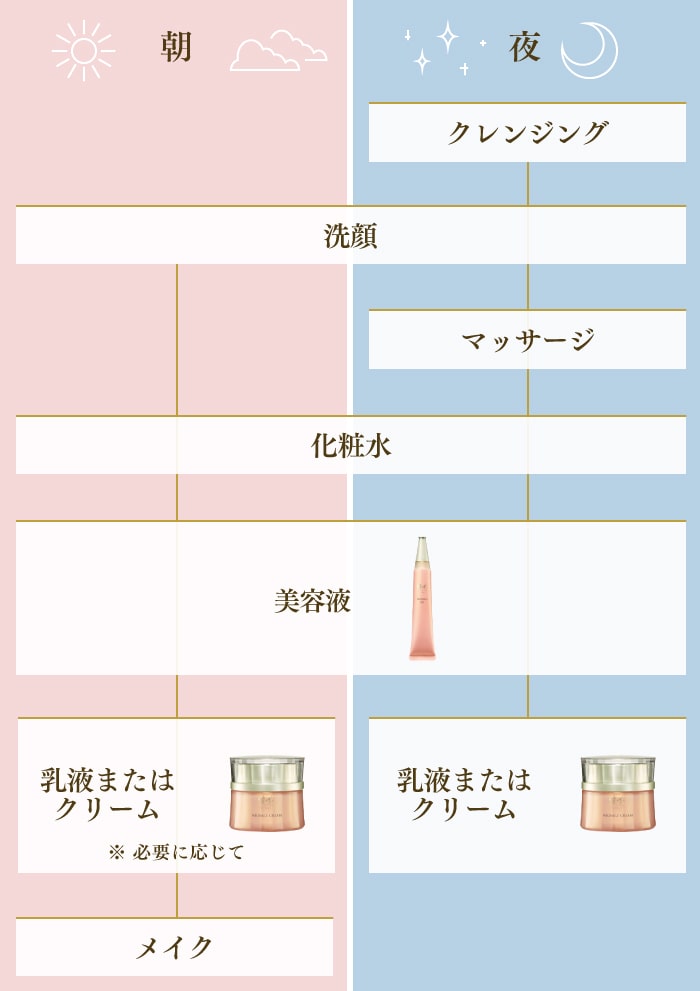 お手入れのステップ